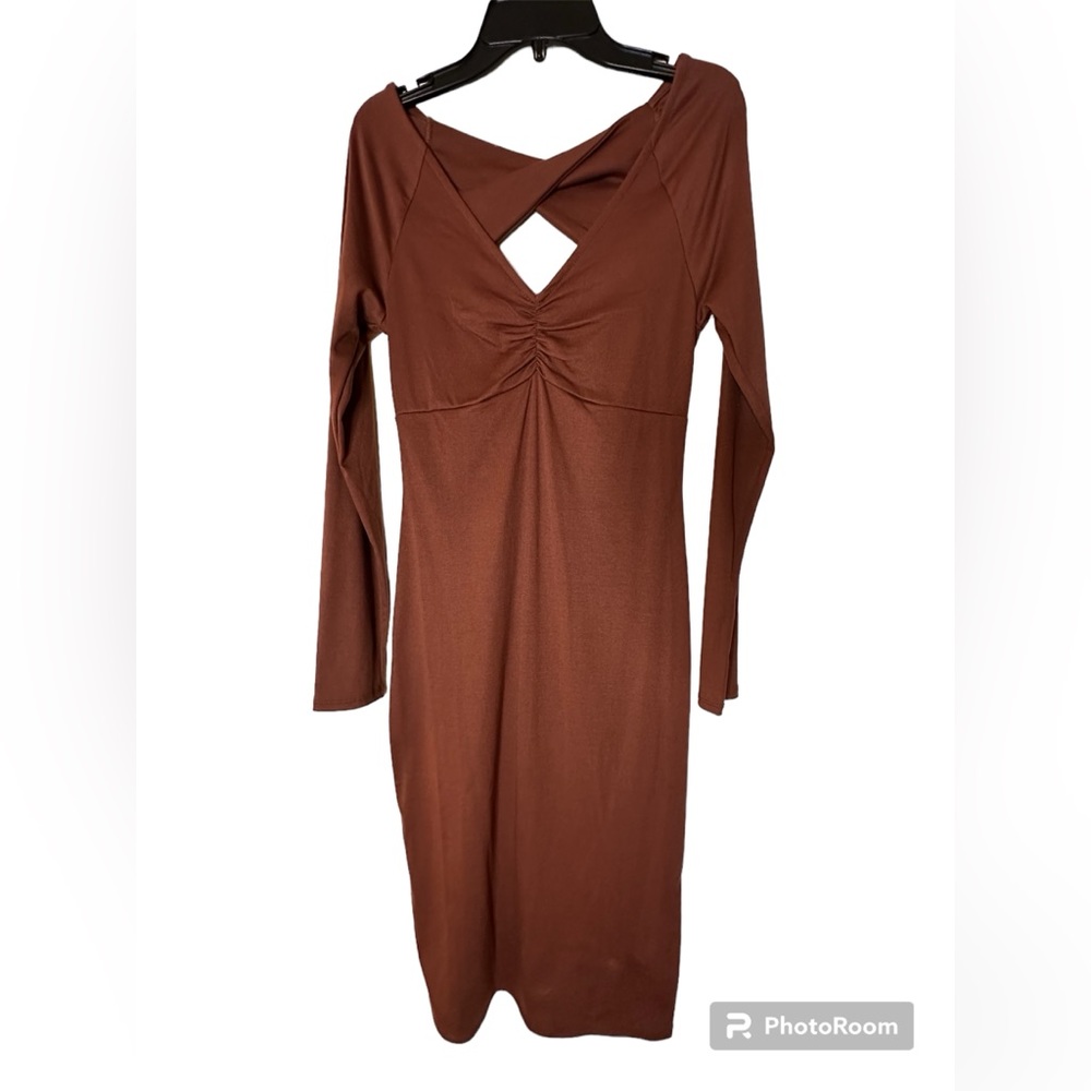 Maroon long sleeve dress - brand new w/tags